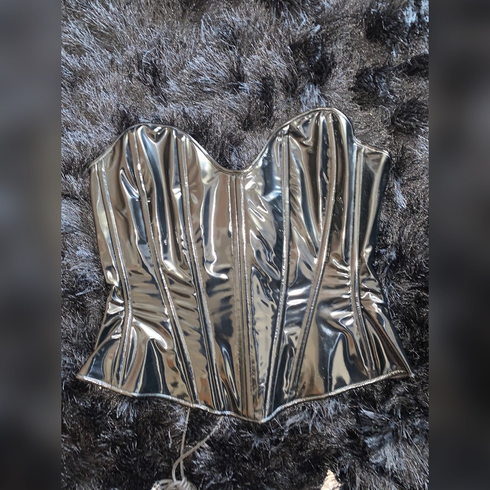 Leather corset top
